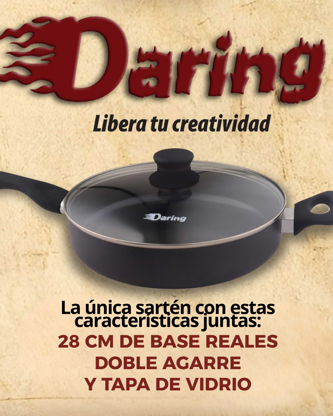 Sartén antiadherente Daring para el checkout