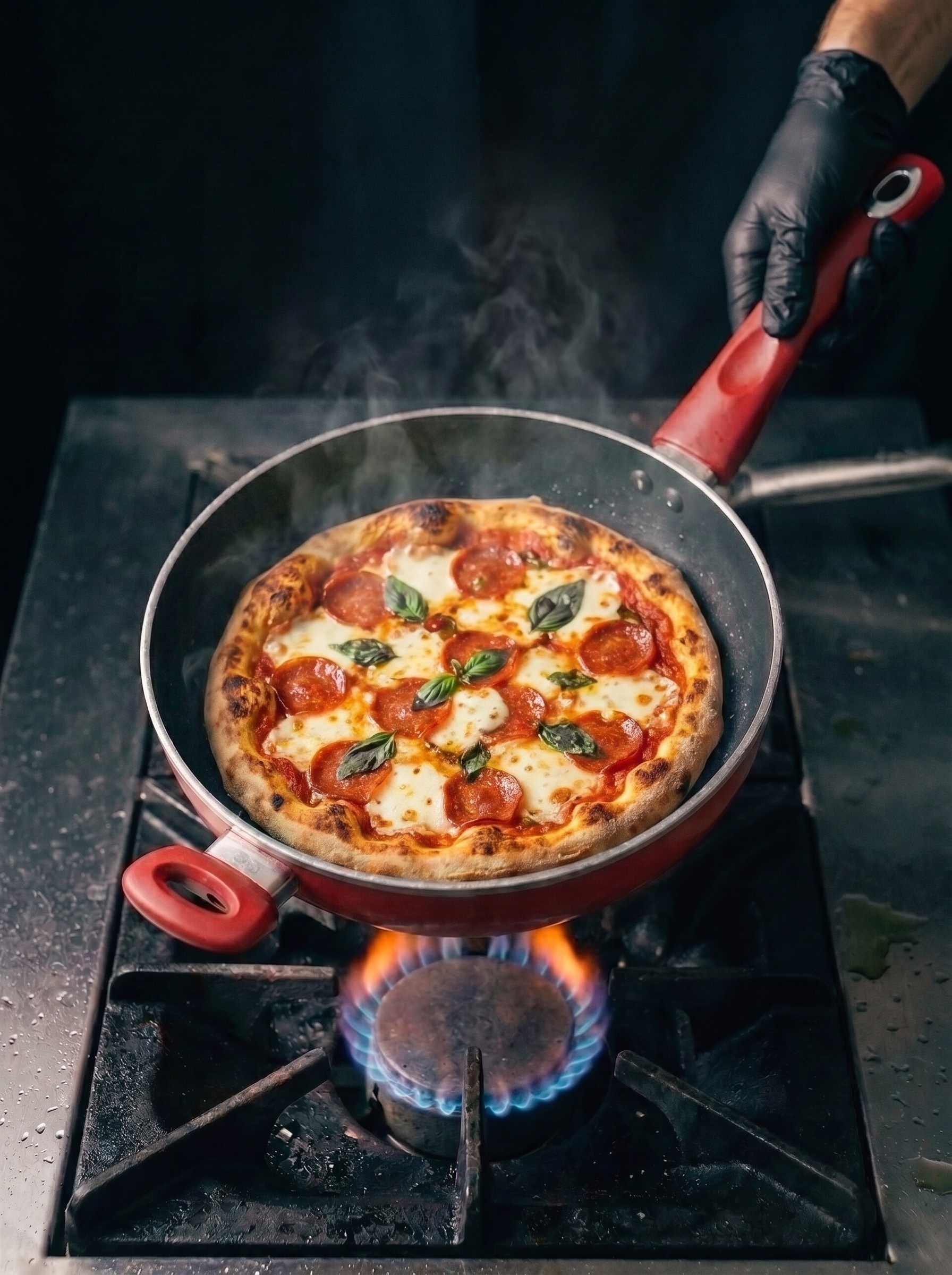 Pizza casera en sartén Daring